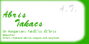 abris takacs business card